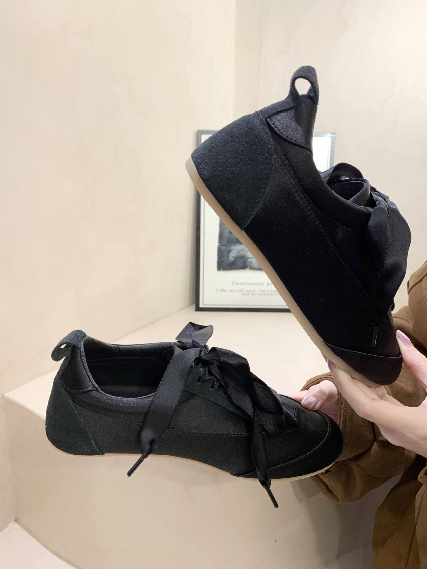 Ballet Satin German Training Shoes for Women 2026 Spring and Autumn New Style, niche design flat fashion casual shoes, pink shoes pic 25