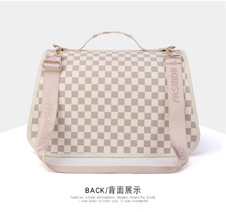 猫包外出便携冬季猫咪外出包太空舱单肩斜挎棋盘格宠物背包手提式详情23