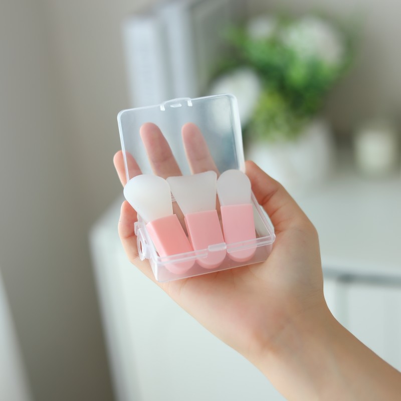 Mini silicone mask brush manufacturer, silicone brush soft head mask mixing stick, facial application mud film beauty tool mask pic 1