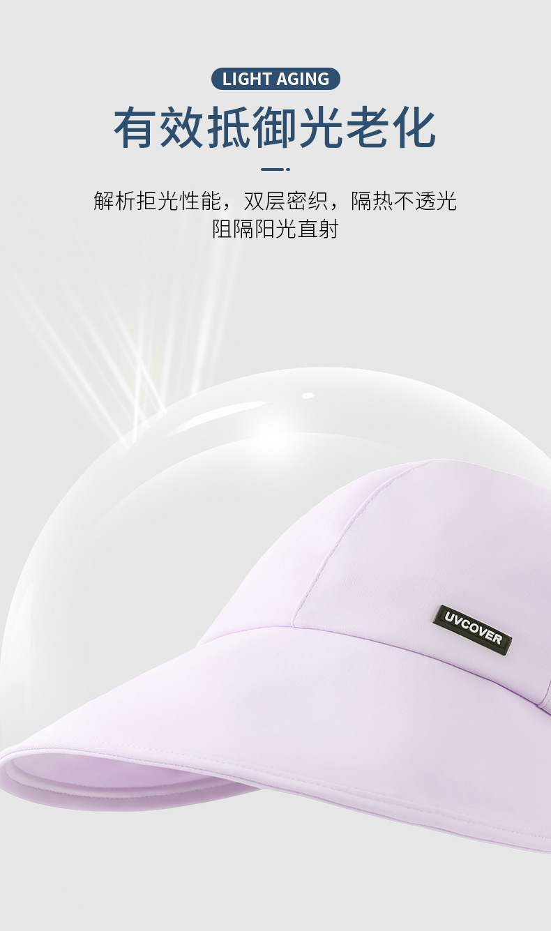渔夫帽子女防紫外线防晒大檐鸭舌帽夏季户外休闲遮脸遮阳帽太阳帽详情7