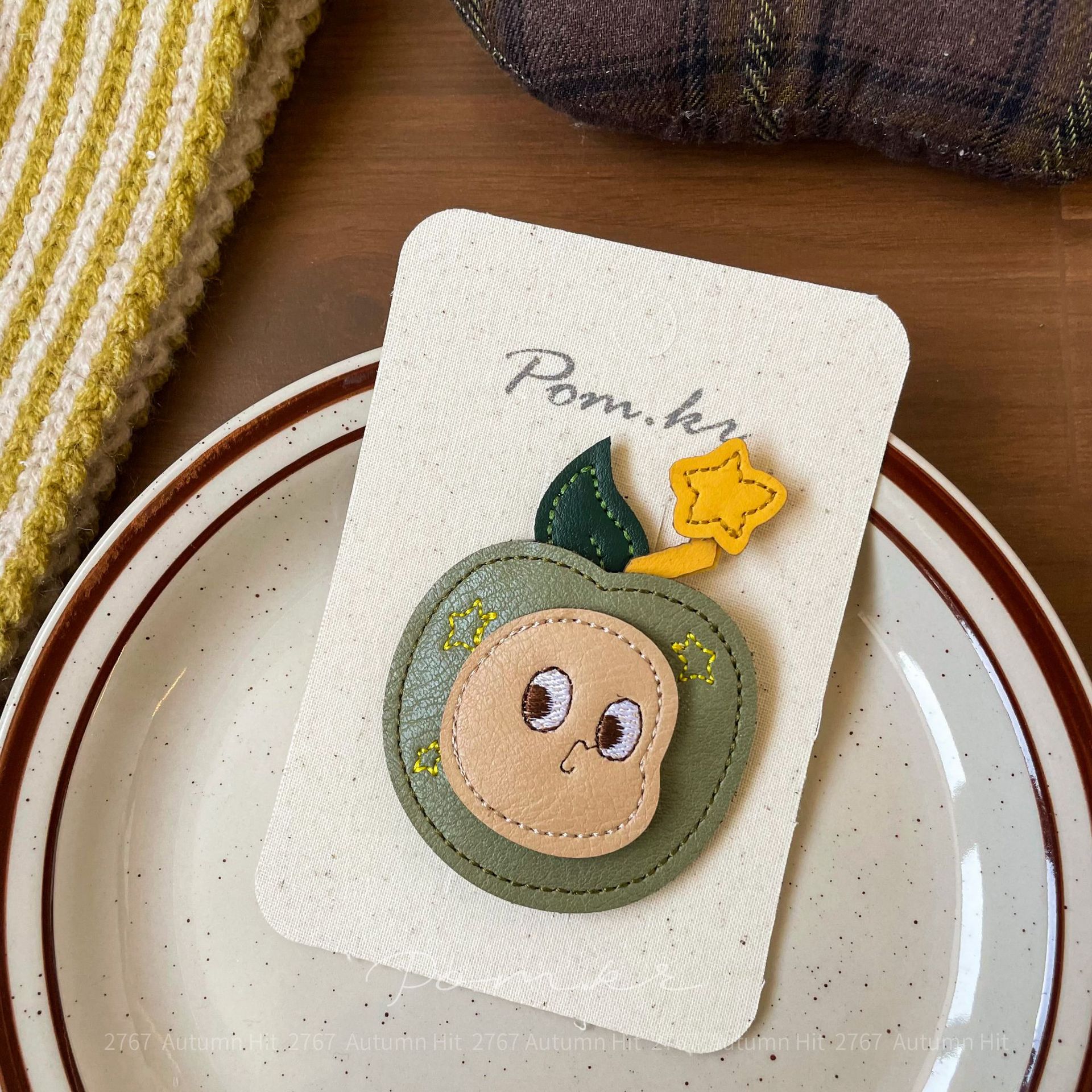 童趣卡通发夹 立体皮质表情水果侧边夹少女心 ins 风碎发刘海夹韩详情6