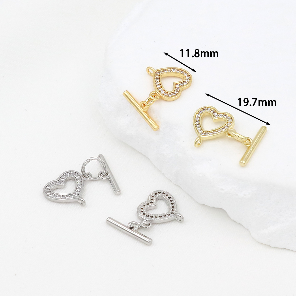 Color-preserving pure copper plated with 18K real gold OT clasp necklace bracelet ending connection clasp diy accessory factory B65 pic 25