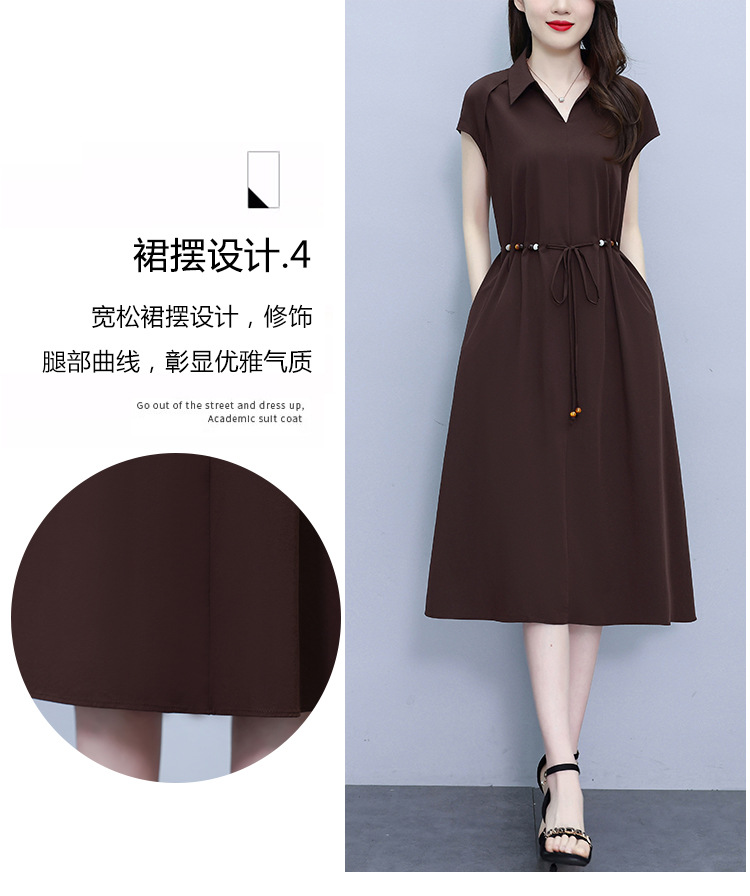 爆款高端欧版宽松法式连衣裙2025夏季新款气质收腰显瘦中长款裙子详情11