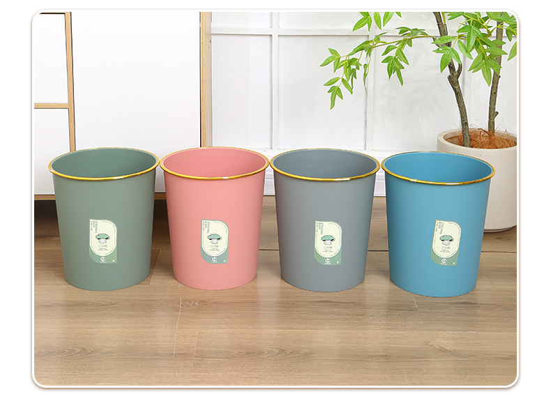 金边垃圾桶家用厨房卫生间垃圾桶家用塑料垃圾桶客厅卧室垃圾桶详情18