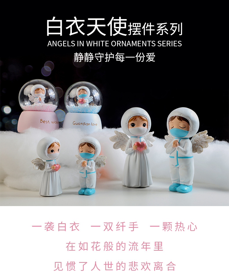 Medical staff ornaments and ornaments, resin handicrafts of the epidemic prevention hero Florence Nightingale, tabletop souvenirs, theme handicrafts pic 1