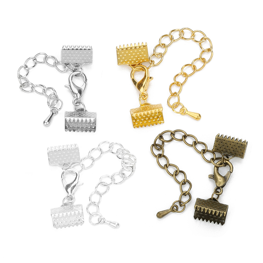 Horse clip buckle + lobster buckle, horse mouth clip, horse calf buckle, iron tail chain, 5cm long, lobster buckle 12mmdiy accessory pic 7