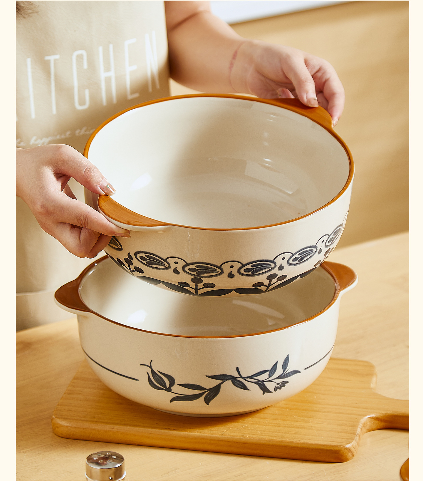 小红书卡通陶瓷餐具可爱兔子高颜值碗碟家用餐盘平盘大汤碗送礼品详情15