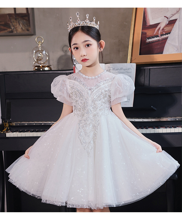 女童礼服轻奢小众高端洋气儿童钢琴走秀表演服女孩生日主持蓬蓬裙详情9