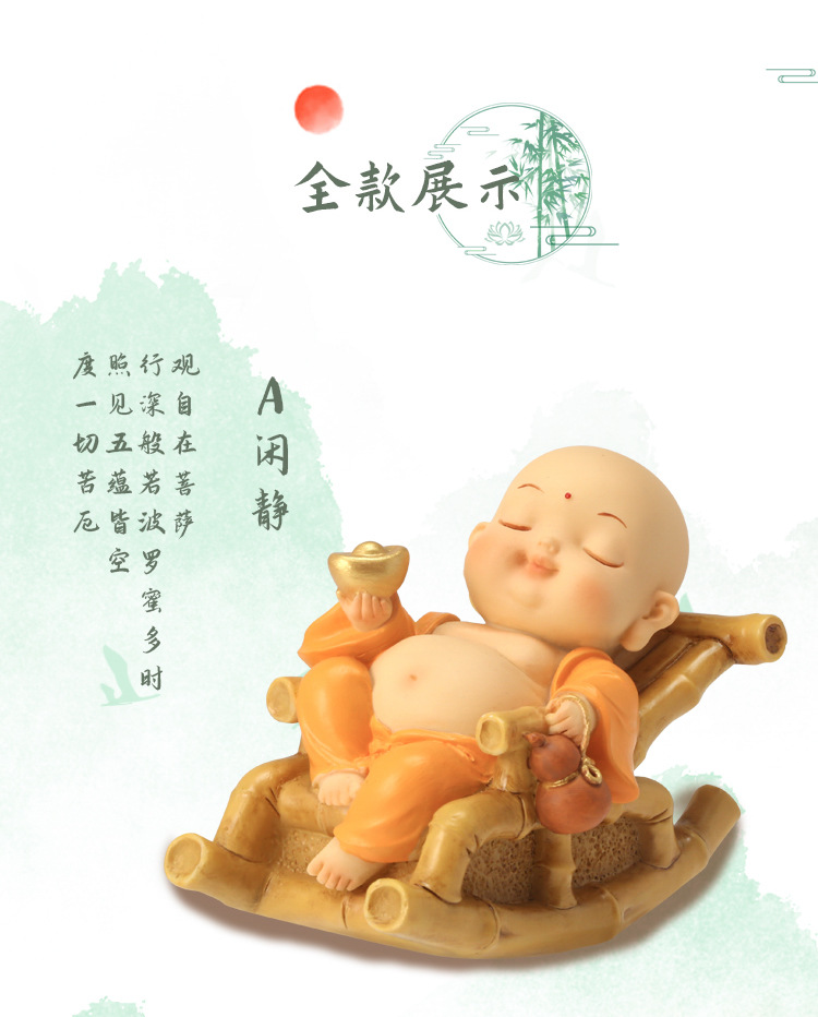New small Maitreya lounge chair, Chinese-style tea room table decoration, accessories, gifts, and decorative items pic 2