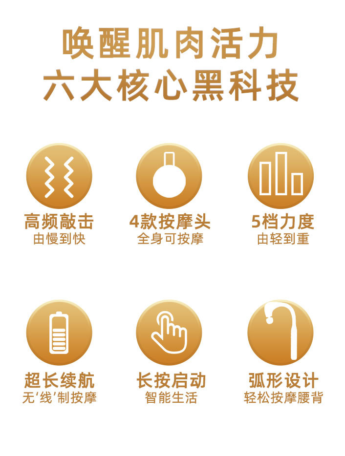 Elbow fascia gun, electric massage back, extended fascia hammer, back tapping massage hammer, long-handled fascia gun pic 7