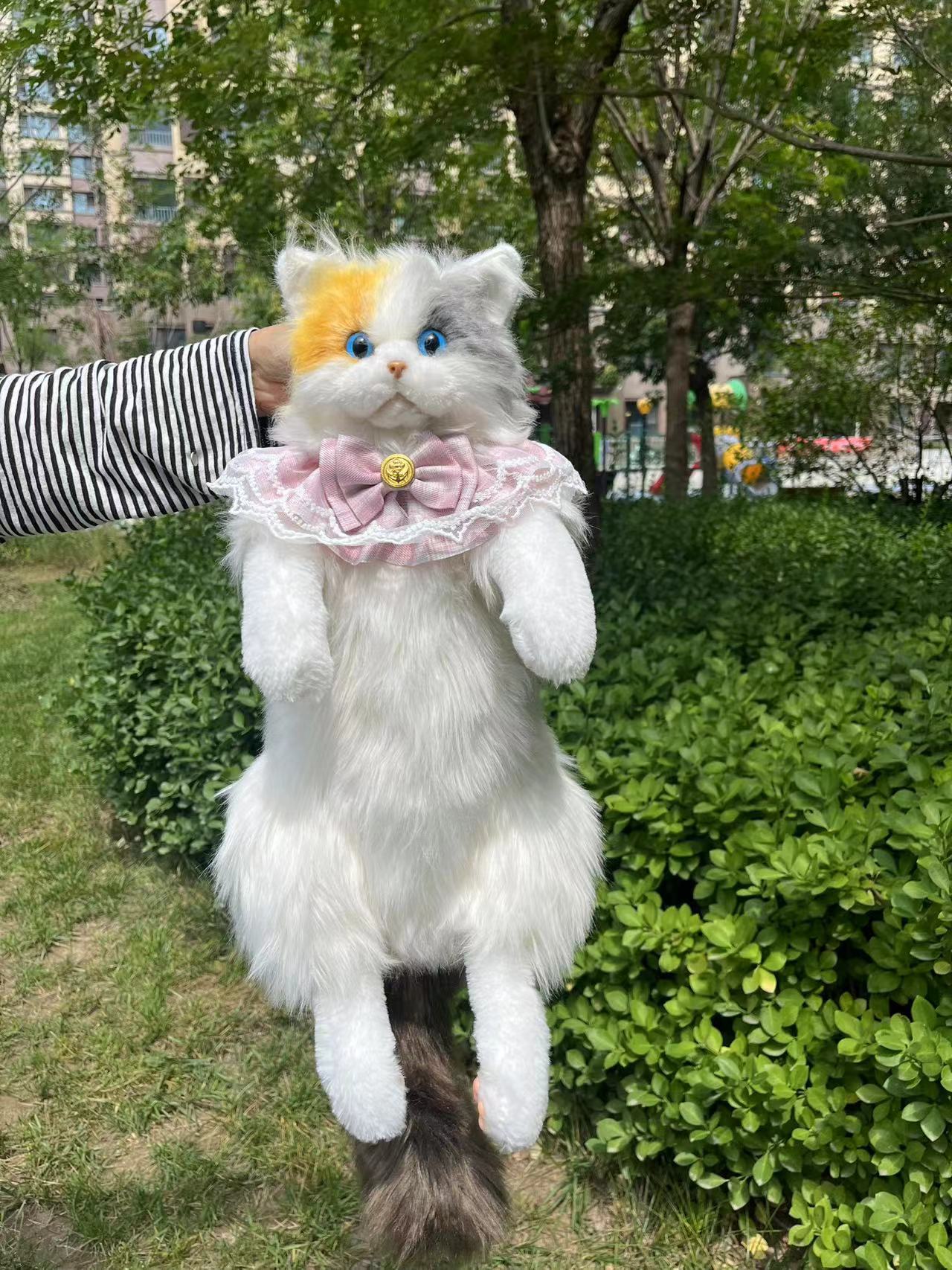 可爱萌趣仿真布偶猫宝宝玩偶双肩包三花猫毛绒包单肩女孩斜挎背包详情1