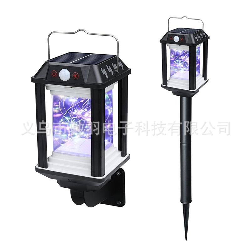 Seven-color solar sensor lamps, street lamps, solar panels, garden lamps, fire safety indicator lights pic 12