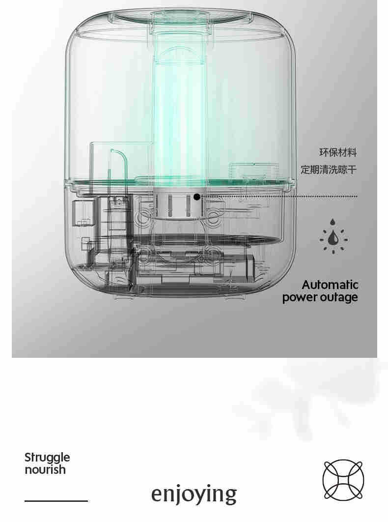 韩芊加湿器家用静音卧室大容量空气上加水迷你办公室桌面OEM定制详情9