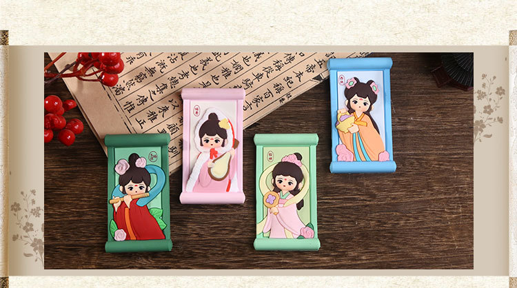 Four Beauties refrigerator stickers with ancient charm painting creative design, resin handicrafts, ancient style and national trend refrigerator stickers wholesale pic 3