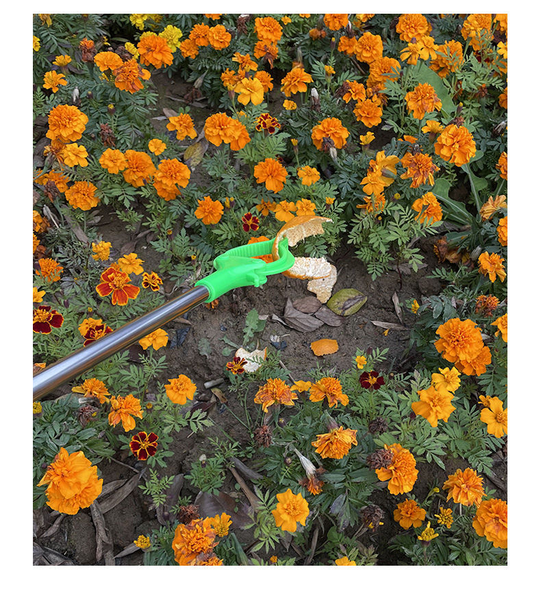 Stainless steel garbage picker for environmental sanitation, extended garbage picking clamp, long rod garbage tongs, garbage picking and retrieval device pic 11