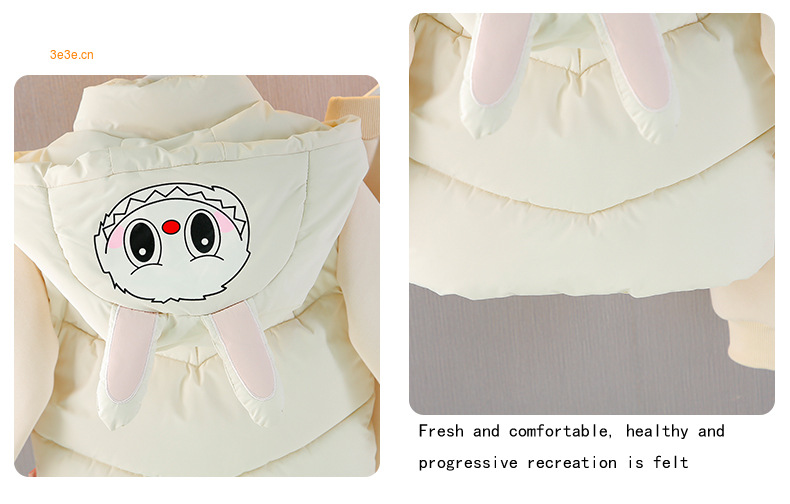 女童2025春季新生儿休闲裤套装加绒三件套B类兔毛绒布服饰详情16