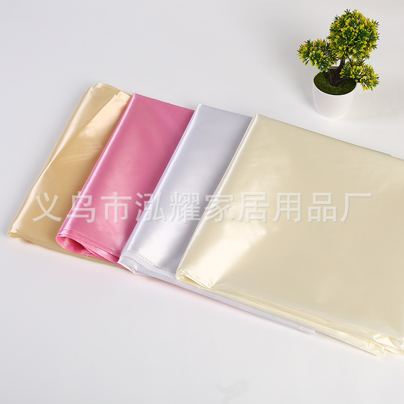 热销涤纶色丁纯色防水沐浴帘卫生间浴帘挡水隔断帘送挂钩厂家直销详情3