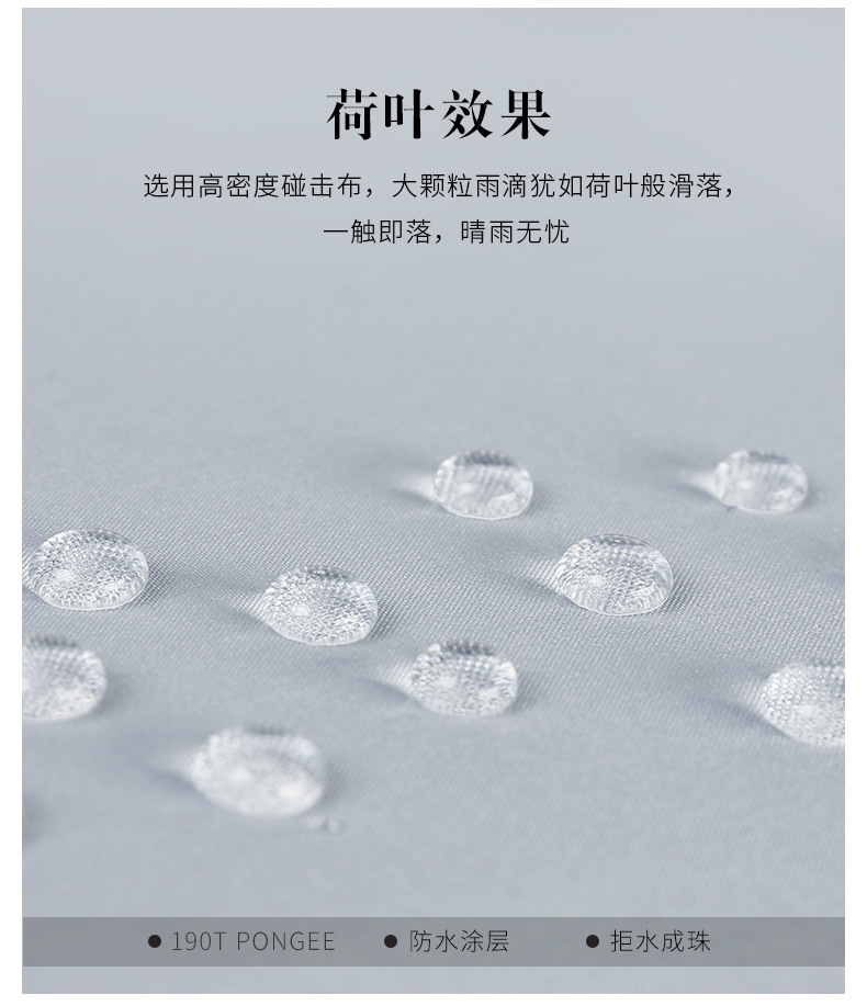 现货16K钢骨架直杆雨伞素色长柄竹柄伞加印LOGO广告伞详情18