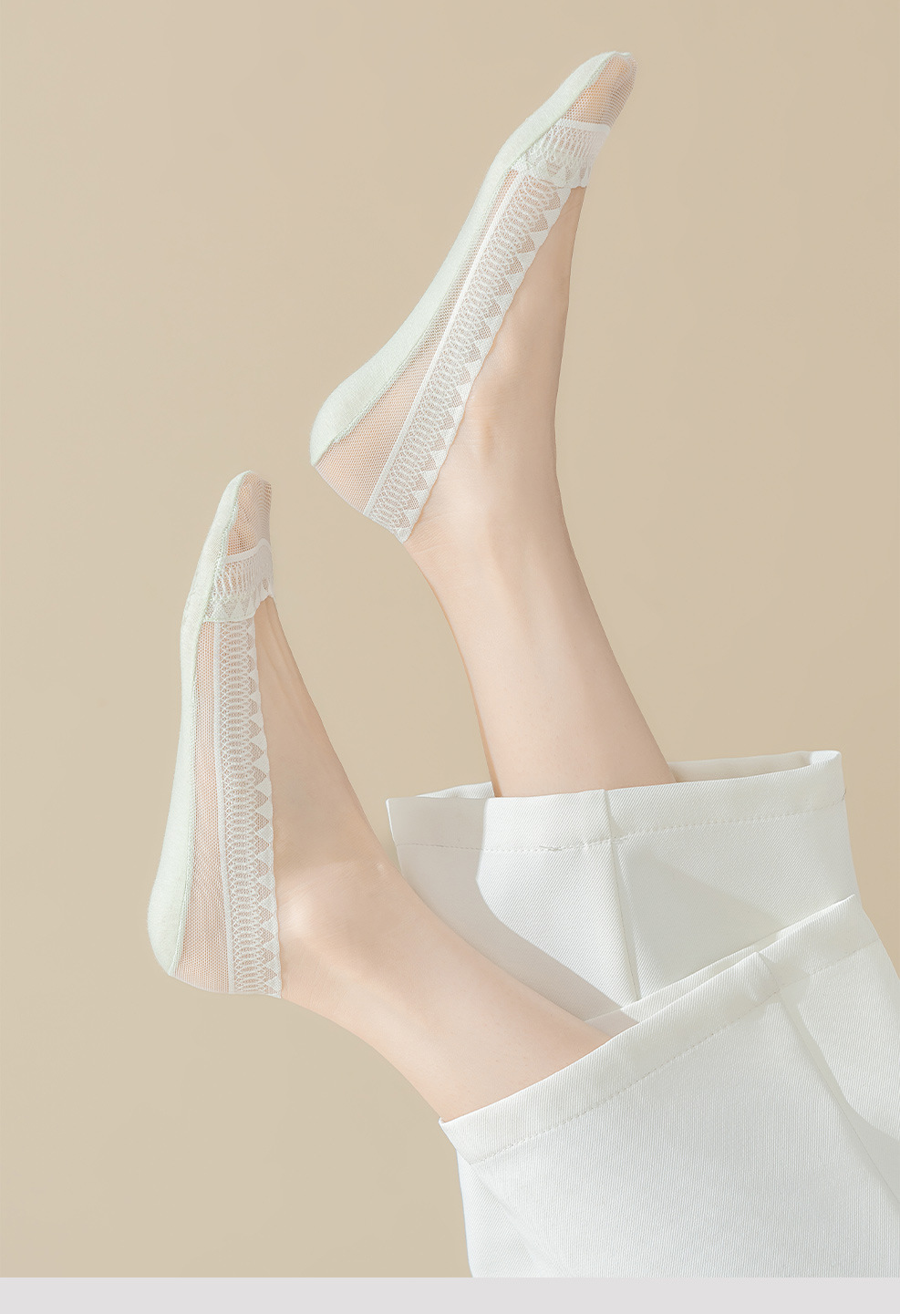 船袜不掉跟女冰丝无痕隐形袜吸汗透气纯棉底硅胶防滑条纹短袜夏季详情21