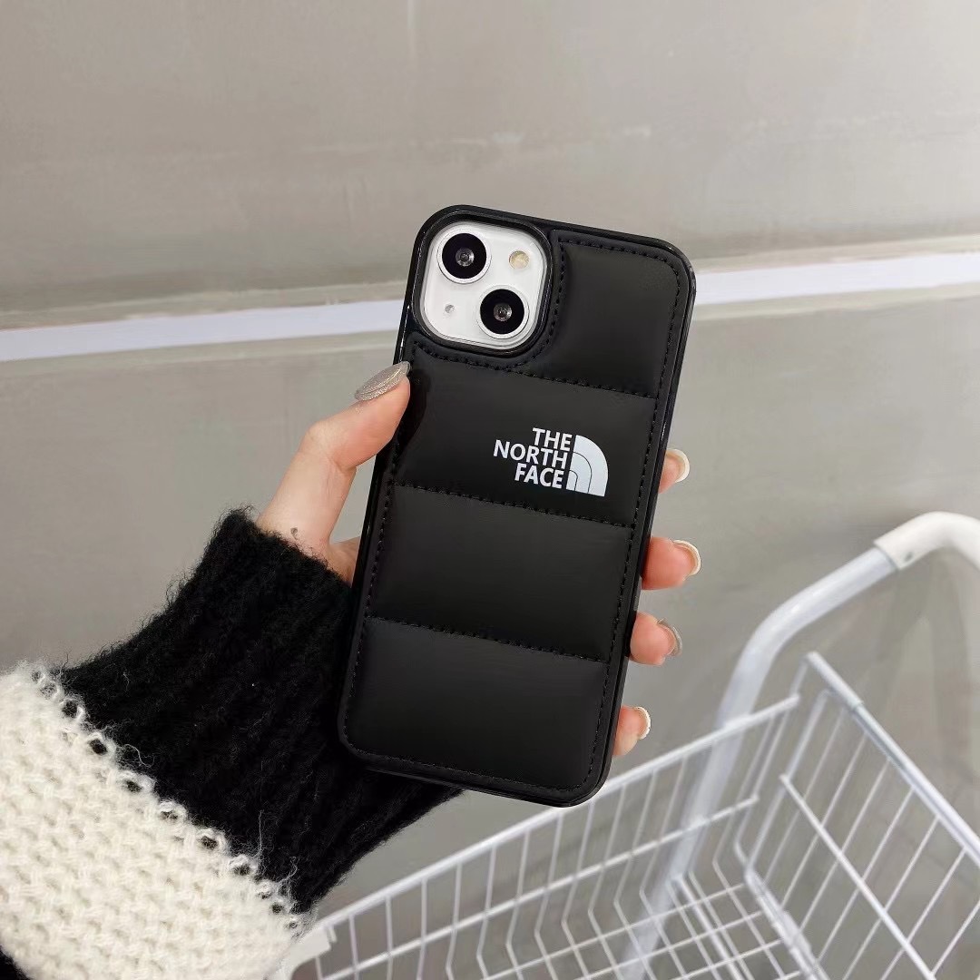 羽绒服北面适用iPhone16promax填充棉手机壳14promax充棉羽绒服13详情17