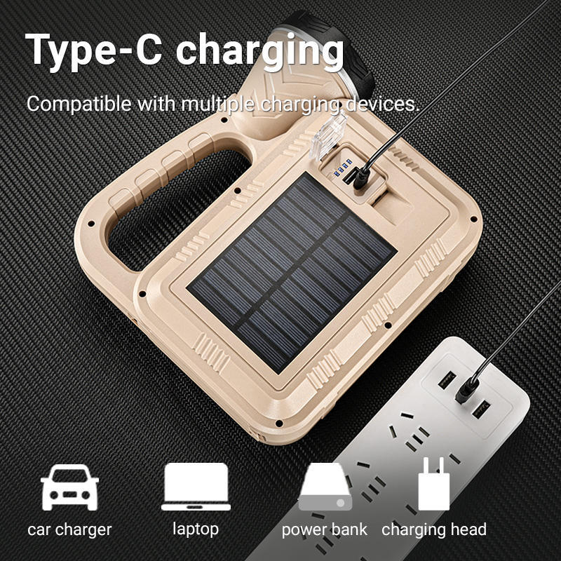 Nuevo cross-border solar recargable LED simulación llama luz COB al aire libre luz brillante camping visita camping atmósfera luz pic 4
