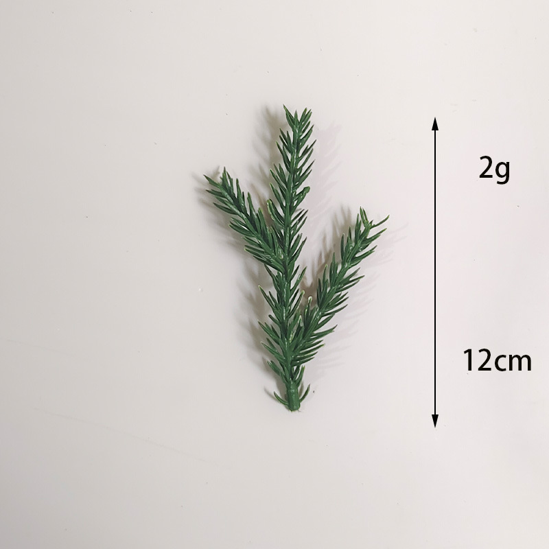 仿真松针圣诞节气氛布置绿植圣诞花环水草摆饰装饰配件人造PE松枝办公文化园艺植物配件详情11