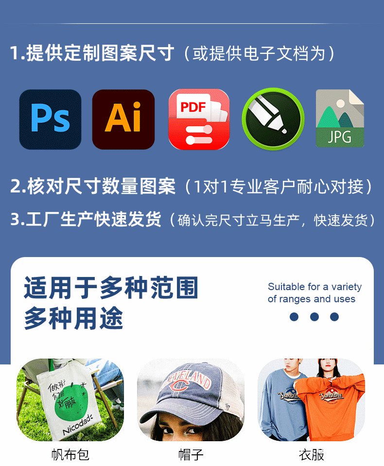 服装热转印烫画贴柯式反光印花t恤烫图硅胶立体标水洗标LOGO定制详情13