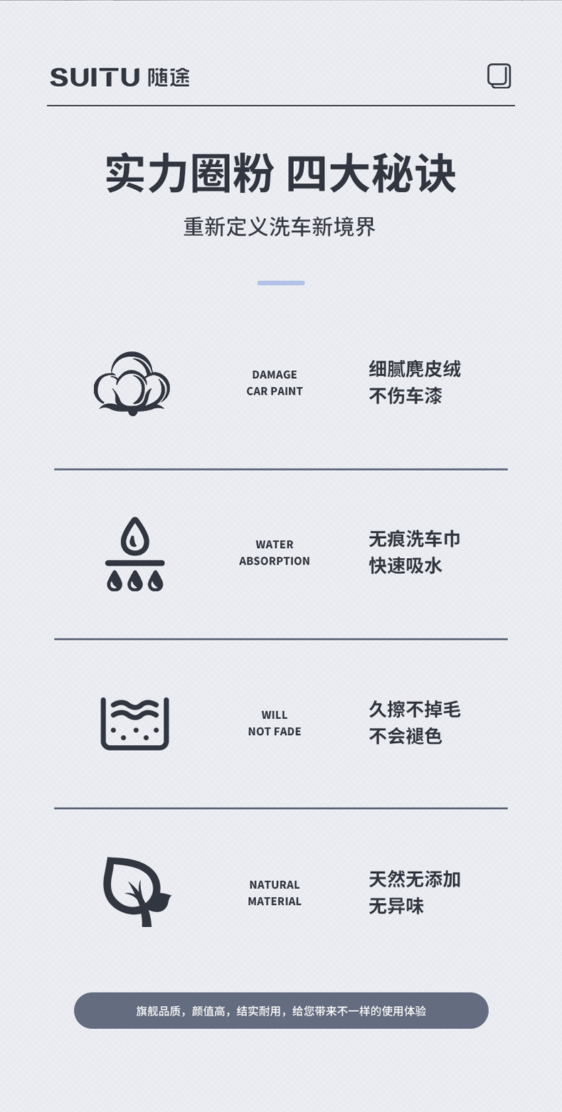 Car coral fleece cleaning towel, double-sided car wash towel, deerskin towel, double-layer suede fleece car cleaning towel pic 2