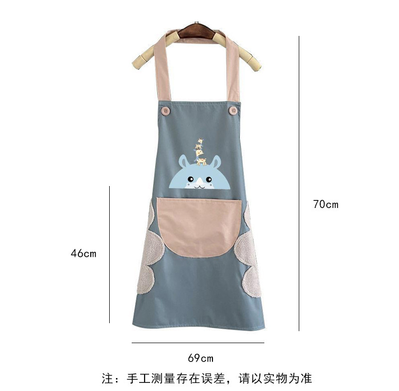 擦手围裙女厨房家用防水防油2025新款餐饮专用网红工作服免洗围腰详情4