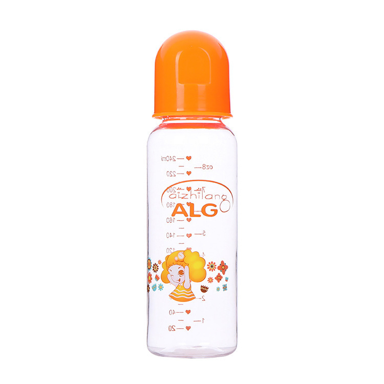 ALG外贸婴儿奶瓶标准口径宝宝喝水喂养直身塑料瓶240ml母婴用品详情3