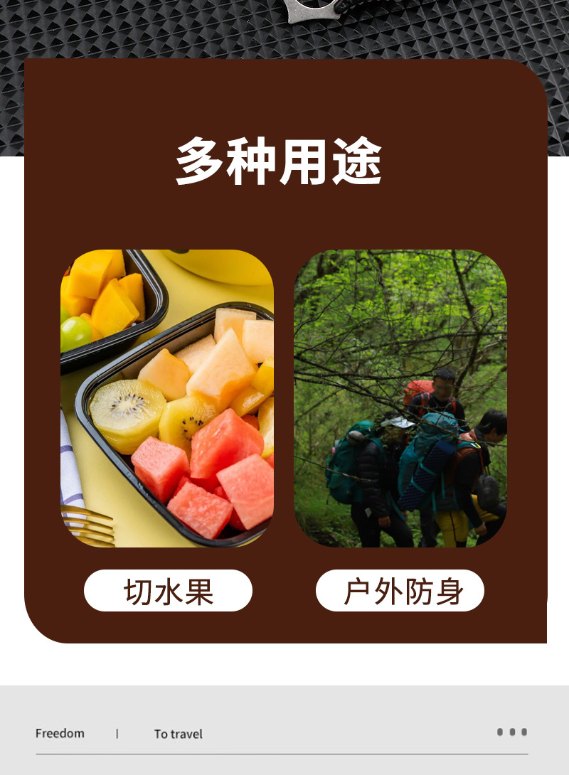 In-stock folding knife, claw knife, multi-functional outdoor survival knife, portable mini fruit knife pic 5