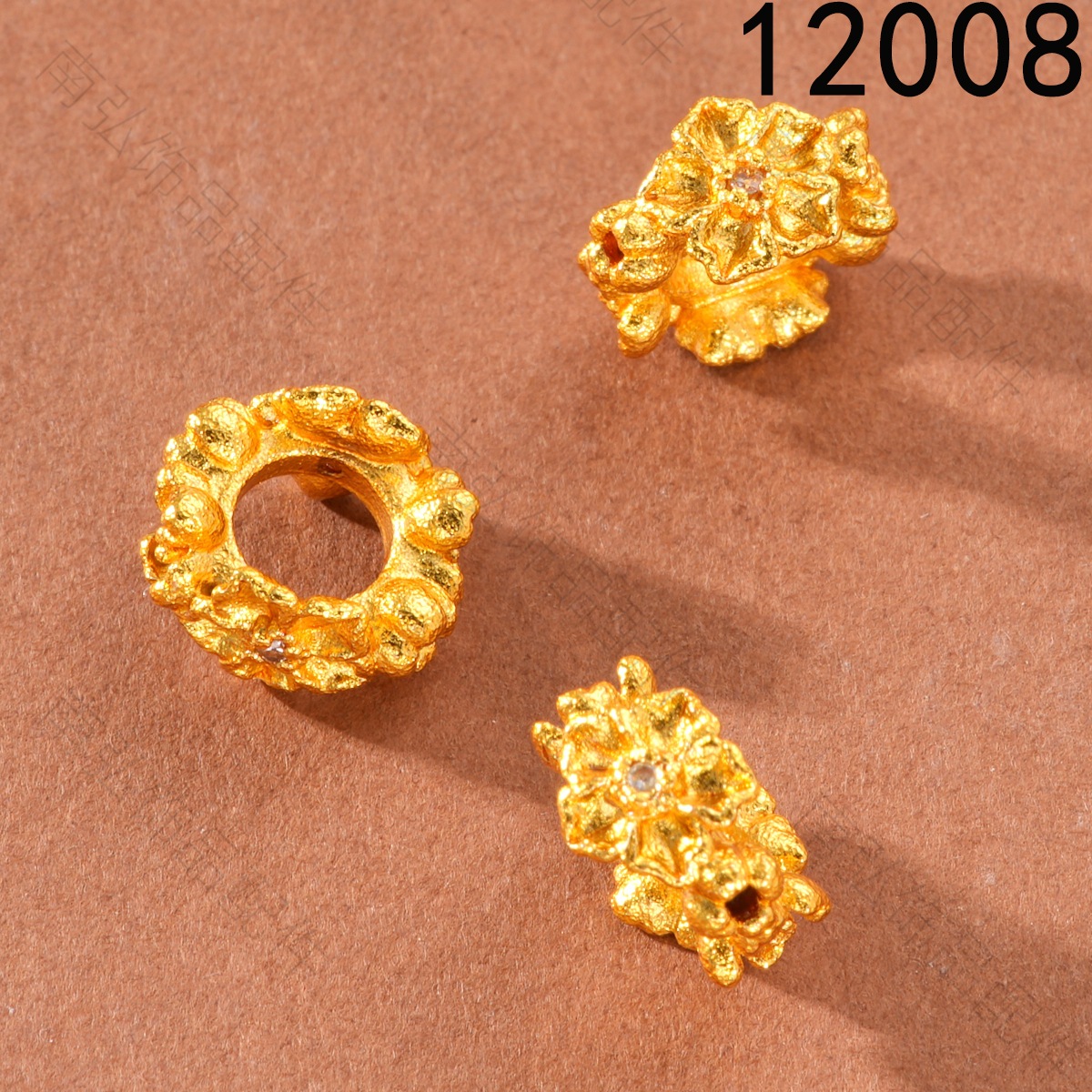 Ancient-style Yue Nan Nan gold color-preserving rose wreath with beads, high-end bracelet, necklace, DIY jewelry accessories pic 2