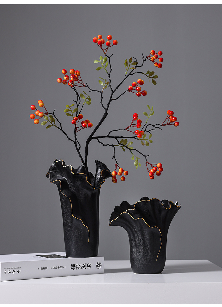 2025 francés vintage jarrón de cerámica sala de estar arreglo de flores hidropónico terracota áspero simple luz lujo alta sensación wabi-sabi viento decoración decoración jarrón de cerámica casa de cerámica pic 6