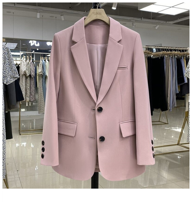 黑色小西装女外套休闲小宽松韩版小西服女设计感西装小西服外套女详情8