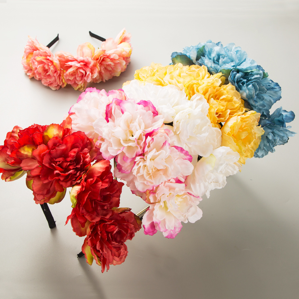 The new Korean version of the three-dimensional simulation rose headband is a fashionable and sweet female hairpin headband. It is an elegant street style and ball hair accessory pic 18