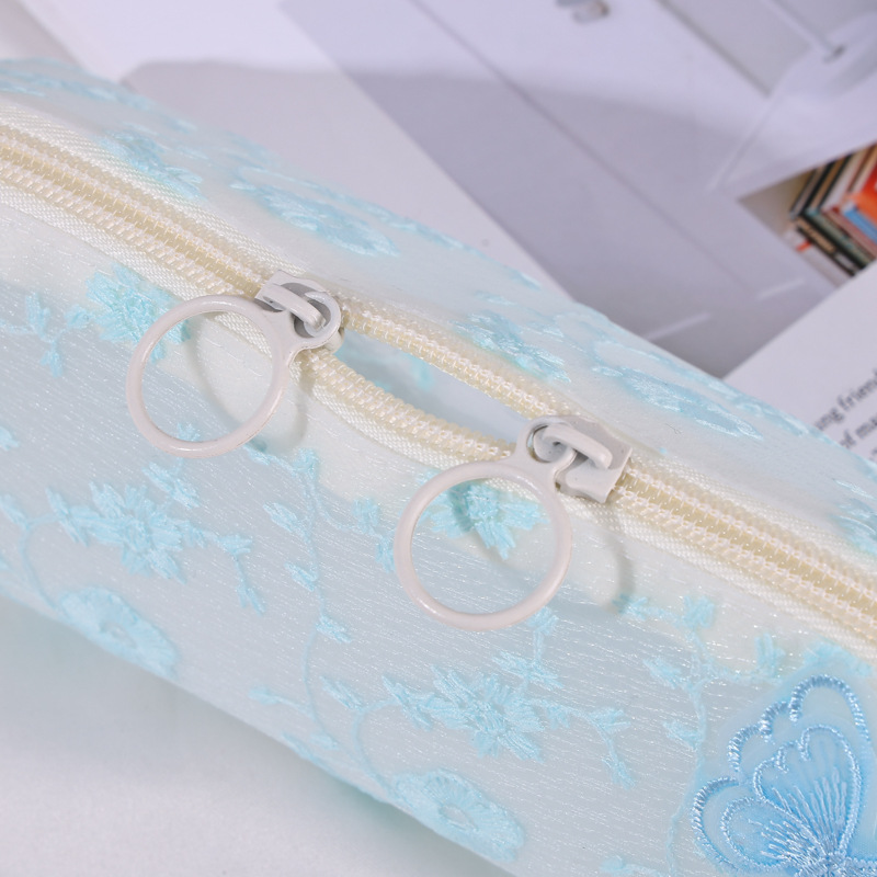 新中式国风刺蝴蝶绣磨砂笔袋轻奢铅笔盒文具盒2025学生女生收纳袋详情4