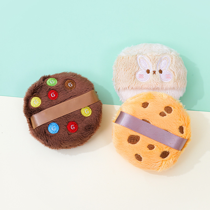 小熊乖乖长绒粉扑不吃粉加大加厚腮红定妆散粉扑化妆海绵定制批发详情5