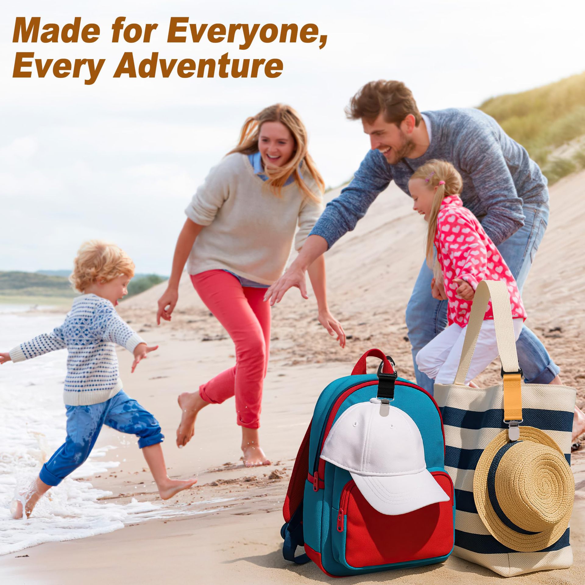 新款懒人旅行帽子夹户外背包行李收纳夹编织多用途草帽夹帽子配件详情9