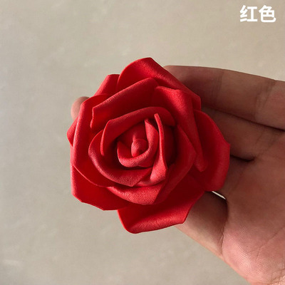 跨境7cmpe仿真玫瑰花头七夕情人节泡沫花手工材料婚庆花球灯饰详情16