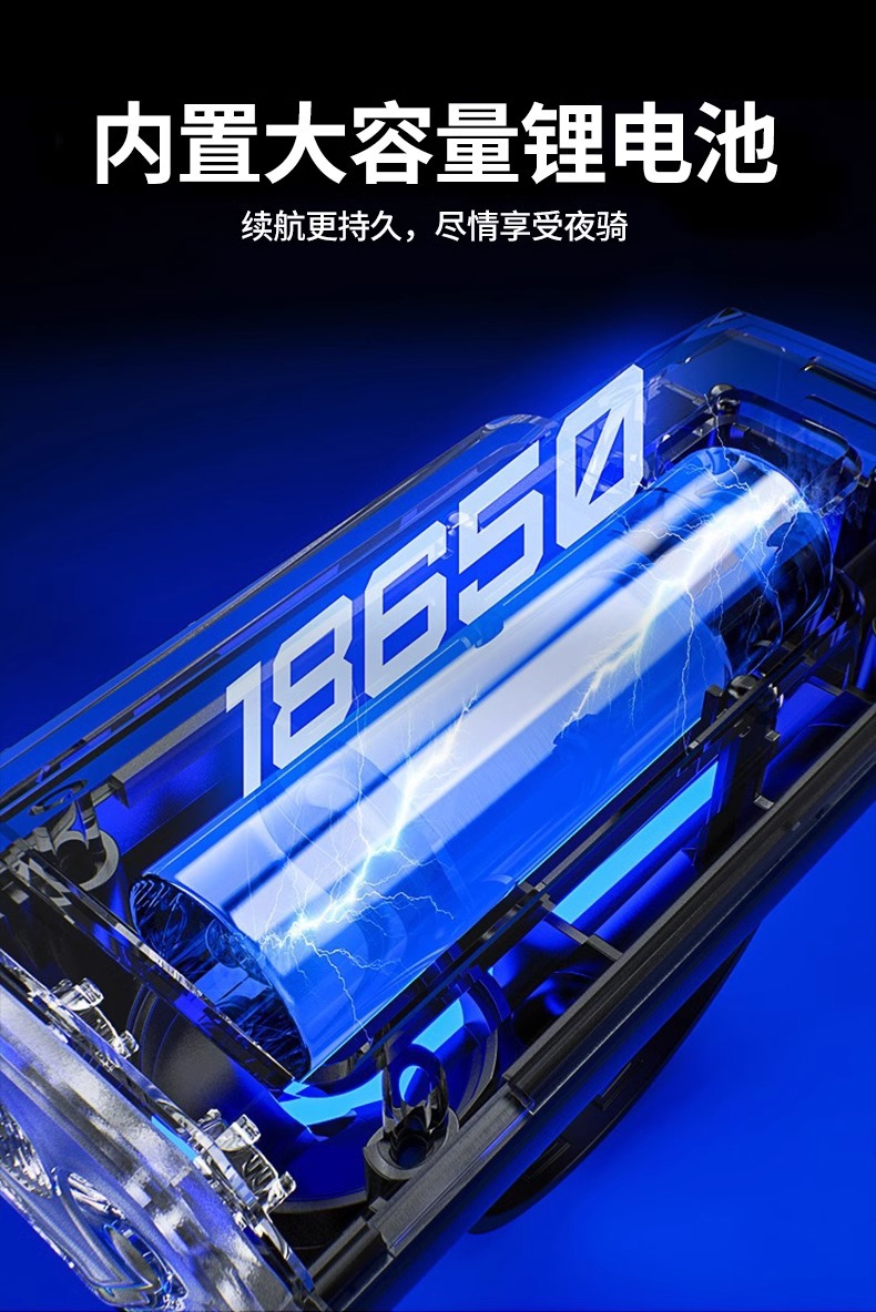 Bicycle light, solar horn, integrated headlight, mountain road bike, waterproof night ride, super bright flashlight, lighting lamp pic 11