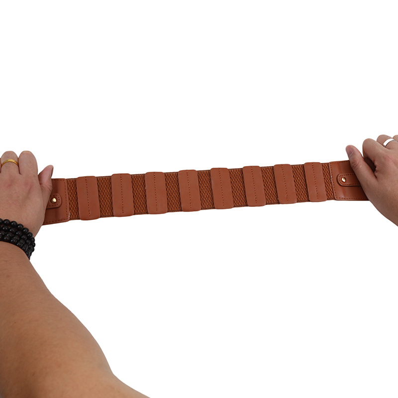 宽腰带女百搭装饰女裙弹力PU片针扣松紧腰封欧美时尚束腰外穿腰封详情16