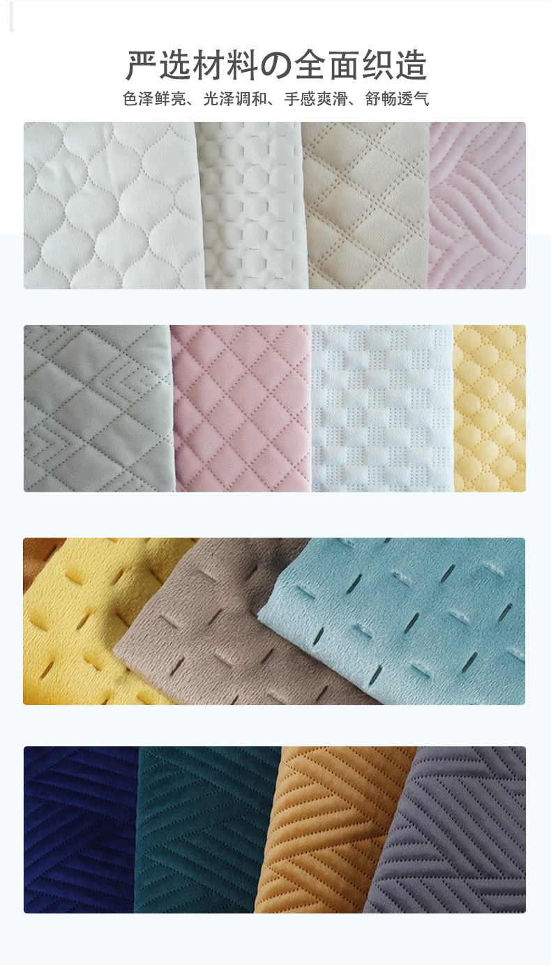 Lishi velvet ultrasonic embossed cotton-padded fabric with various embossed patterns, Dutch velvet clothing sofa fabric in stock pic 3