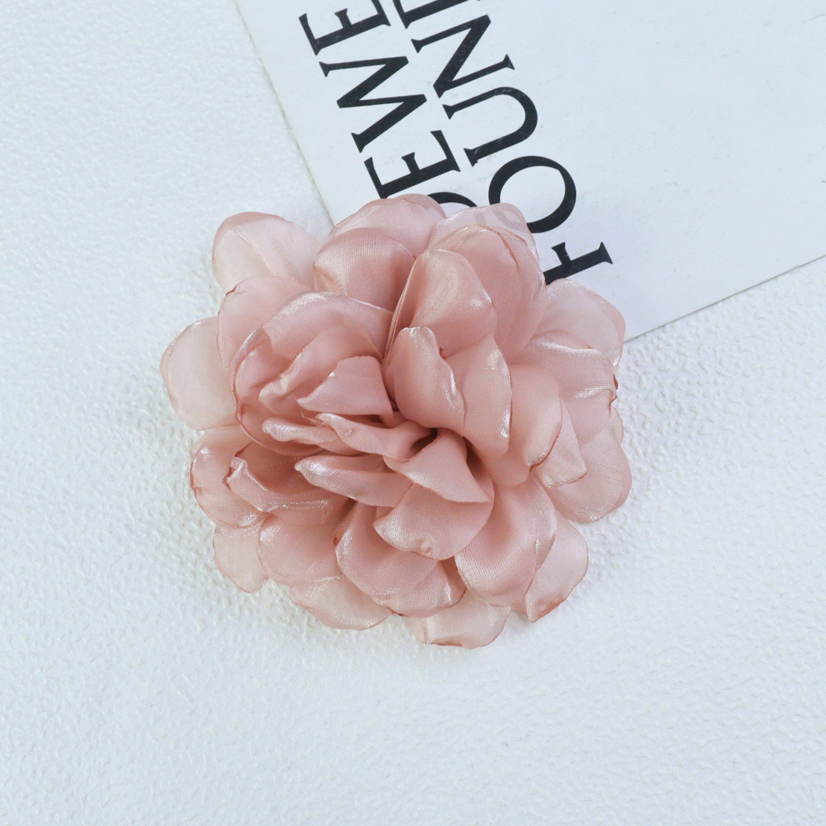 10cm欧根纱百合缎面烧边纱花diy手工头饰服饰辅料鞋花批发发饰详情11