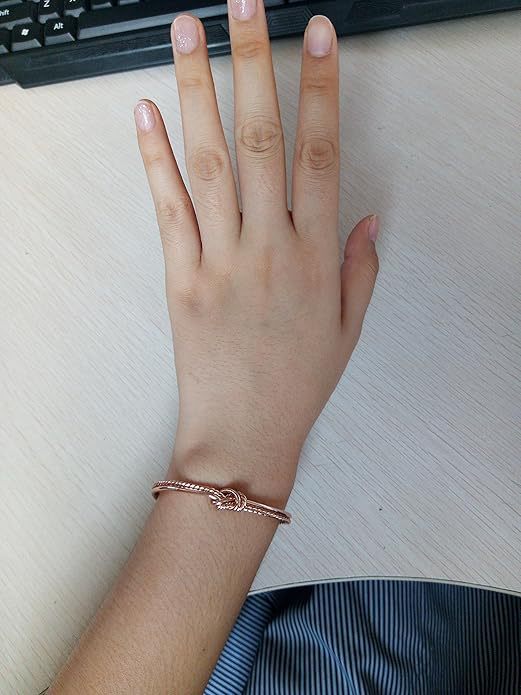 New fashionable double-line knotted open brass bracelet, simple knotted open adjustable bracelet, simple, niche and cool pic 8