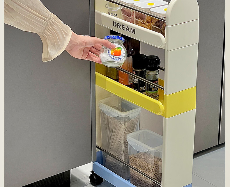 缝隙超窄柜冰箱外侧厨房卫生间浴室置物架洗衣机边收纳夹缝置物架详情16