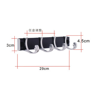 新意思定制各类太空铝衣帽钩挂衣钩铝合金厨卫挂钩3-10排钩毛巾钩详情18
