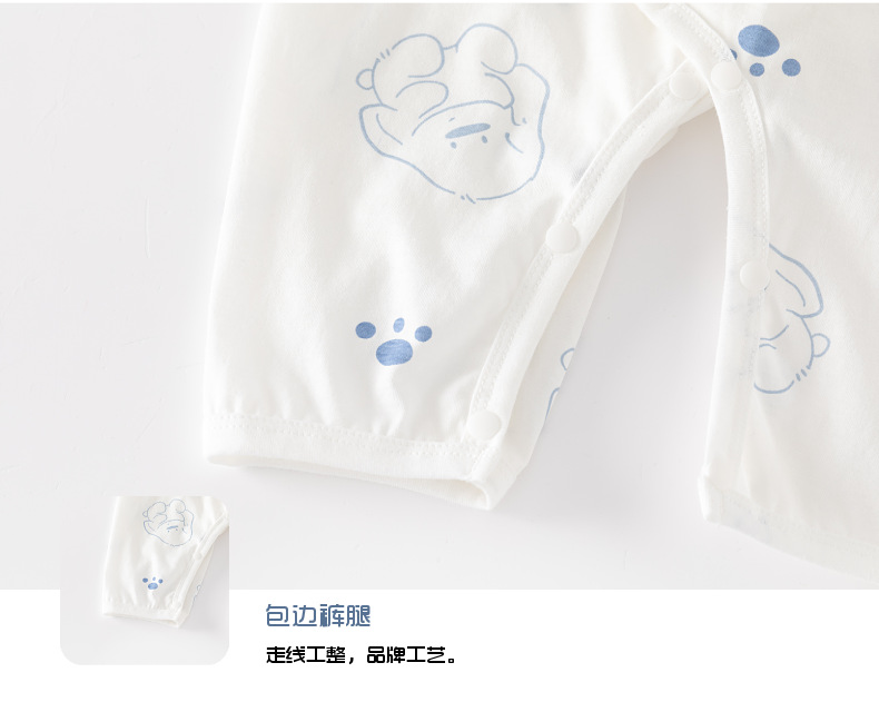 Summer baby one-piece suit, pure cotton thin boneless clothes for infants, long-sleeved clothes for babies, summer air-conditioned clothes pic 20