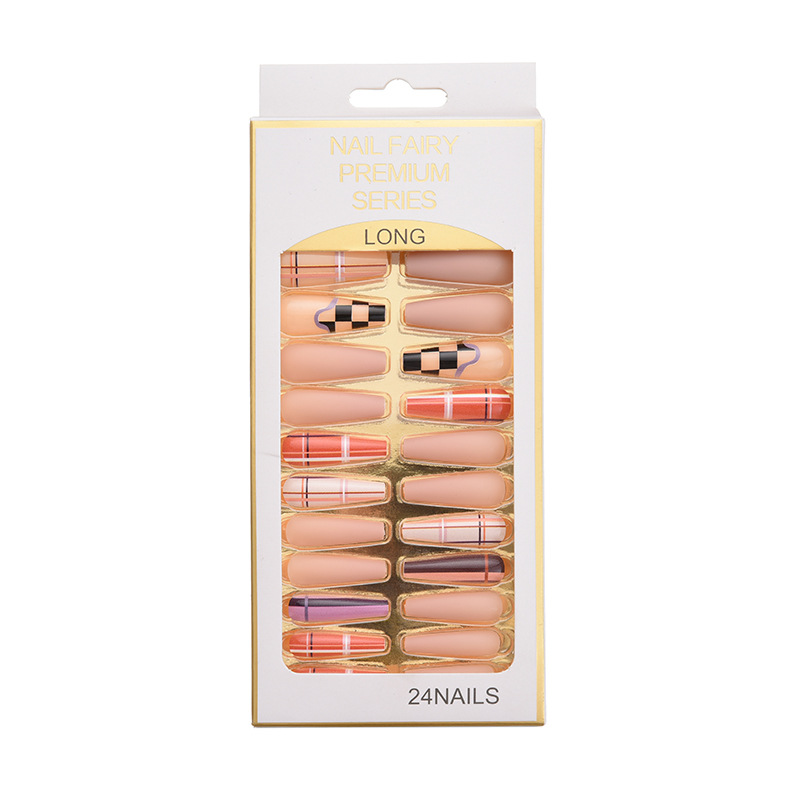 Cross-border exclusive nail plate printed long false nail patches, wearable nail boxes, long ballet nail plates wholesale pic 6