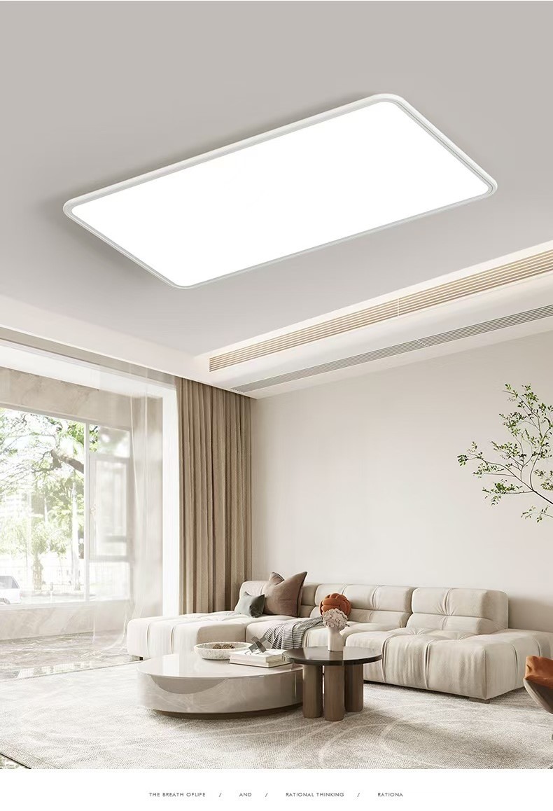 Full-spectrum eye-protecting LED ceiling lamp, rhombic crystal board, home decoration, living room, high-end feel, bedroom, modern lighting fixtures, Zhongshan pic 15
