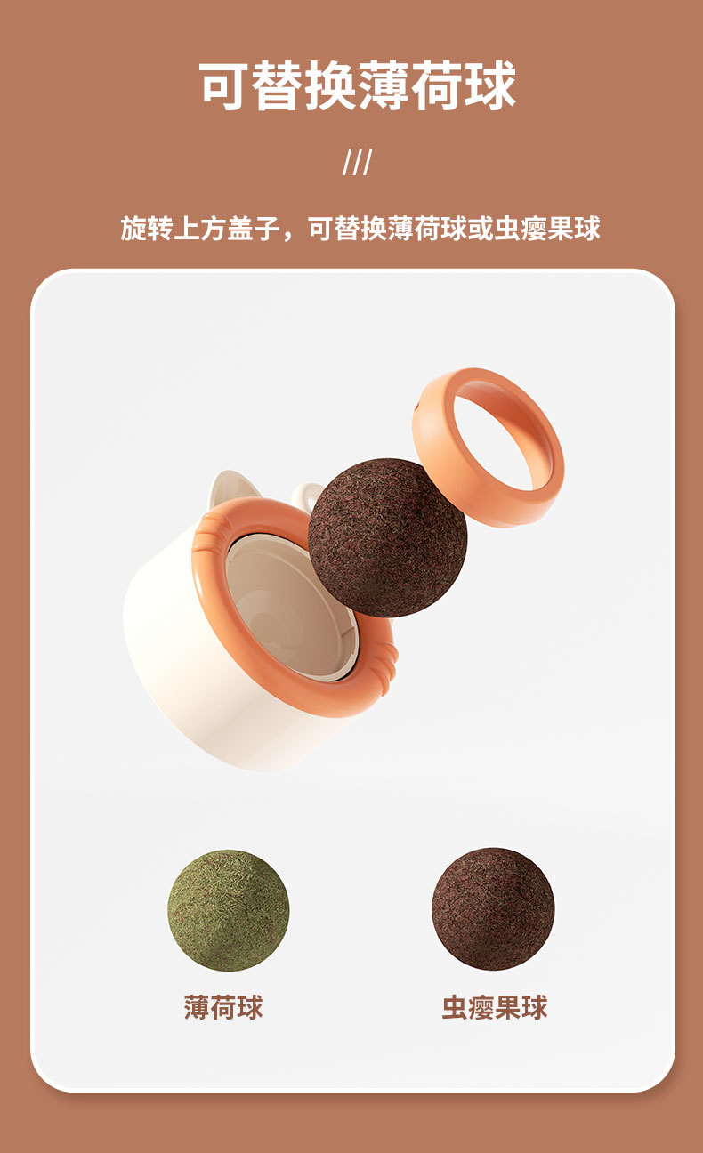 猫玩具磨牙猫薄荷虫瘿果宠物玩具猫零食猫咪自嗨玩具用品猫薄荷球详情9